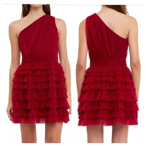 NWT Endless Rose Tiered Tulle Mini Dress